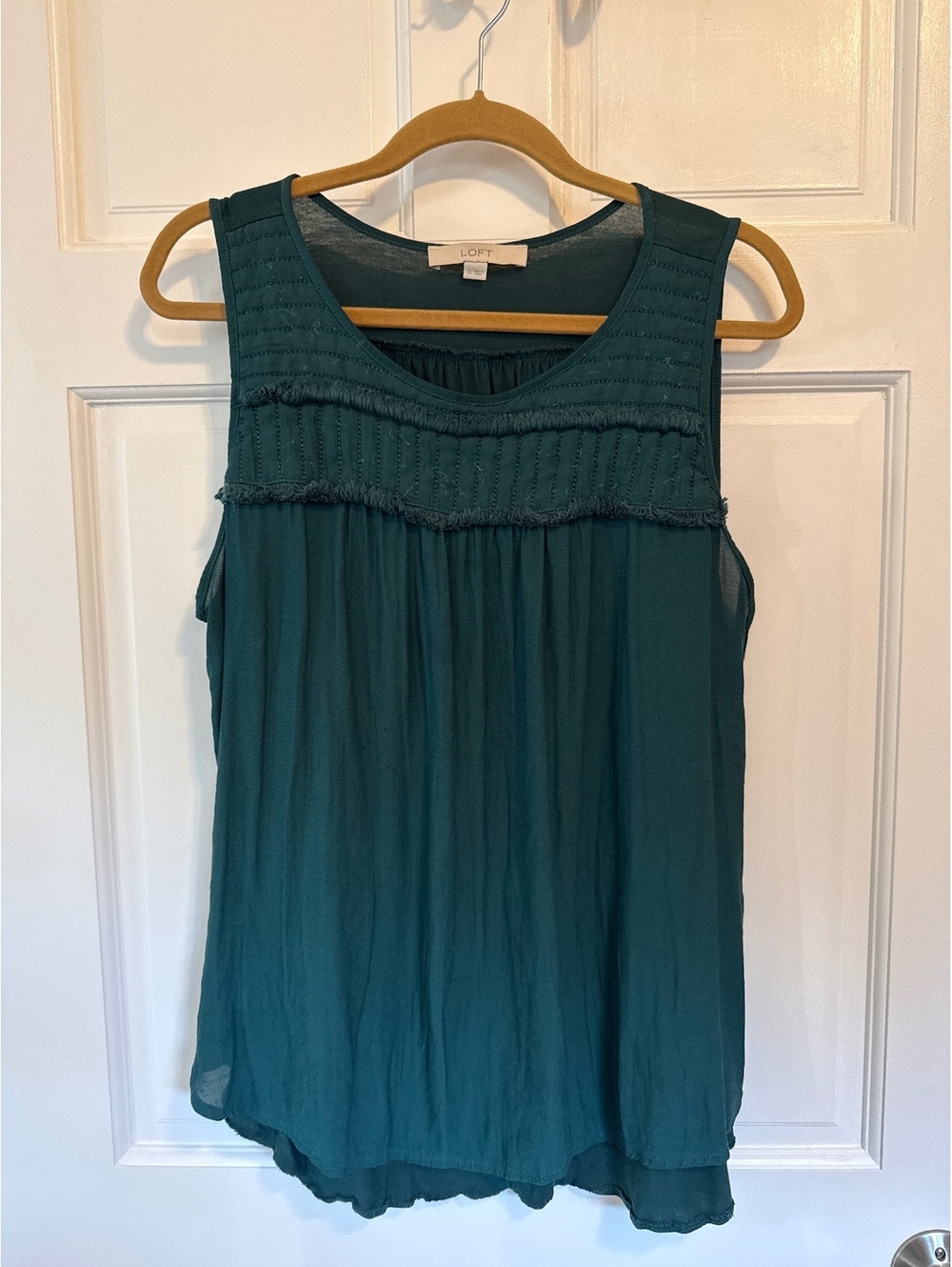 LOFT Women's Sleeveless Teal Tank Top Size XL
